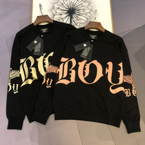 Tide boy sweater 2021 autumn and winter New Pink gilded eagle wings round neck men and women cotton couple coat