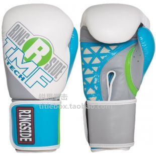 (shipped in US) RINGSIDE PUNCH Leather Boxing Gloves women's blue and white