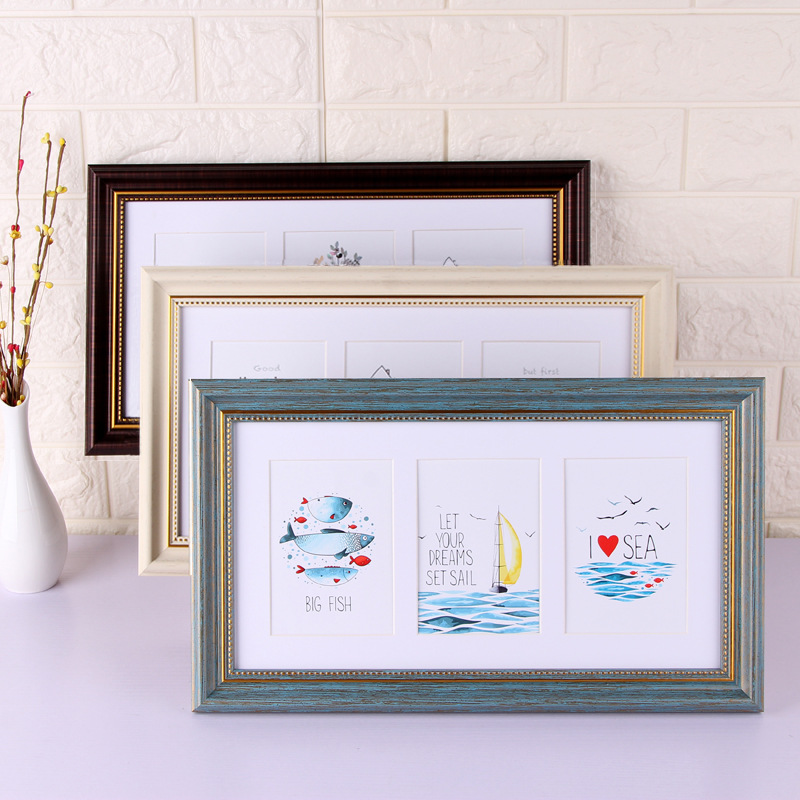 Eurostyle classical rectangular photo frame 6 inch photo frame Composition photo frame wedding dress Genuine Decorative photographic frame-Taobao