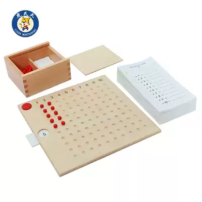 Tiger Day Montessori professional mathematics teaching aids single-digit multiplication operation Montessori multiplication board and work paper