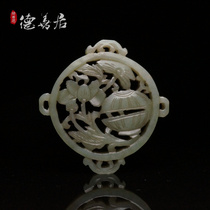 Qing Dynasty old Hetian jade jewelry Antique old Hetian jade brand Cornucopia sinker Vintage old jade accessories