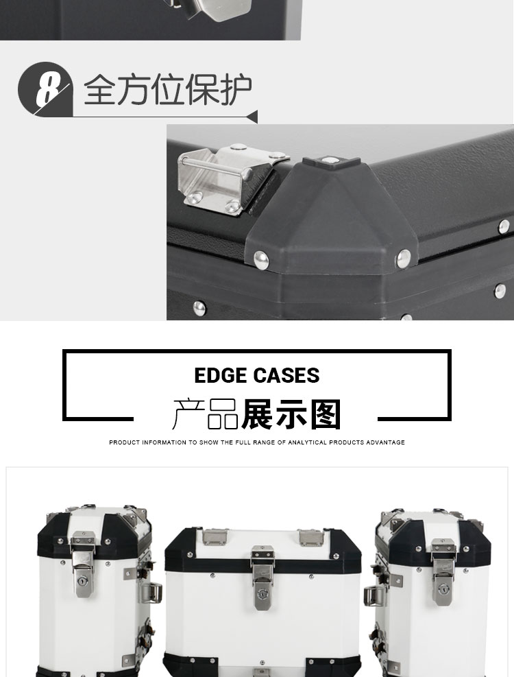 Benelli mới màu vàng tour 600 hợp kim nhôm bên hộp màu xanh cá voi hộp đuôi dài Huanglong phiên bản xe máy ba thân - Xe gắn máy phía sau hộp hộp đựng đồ gắn xe máy
