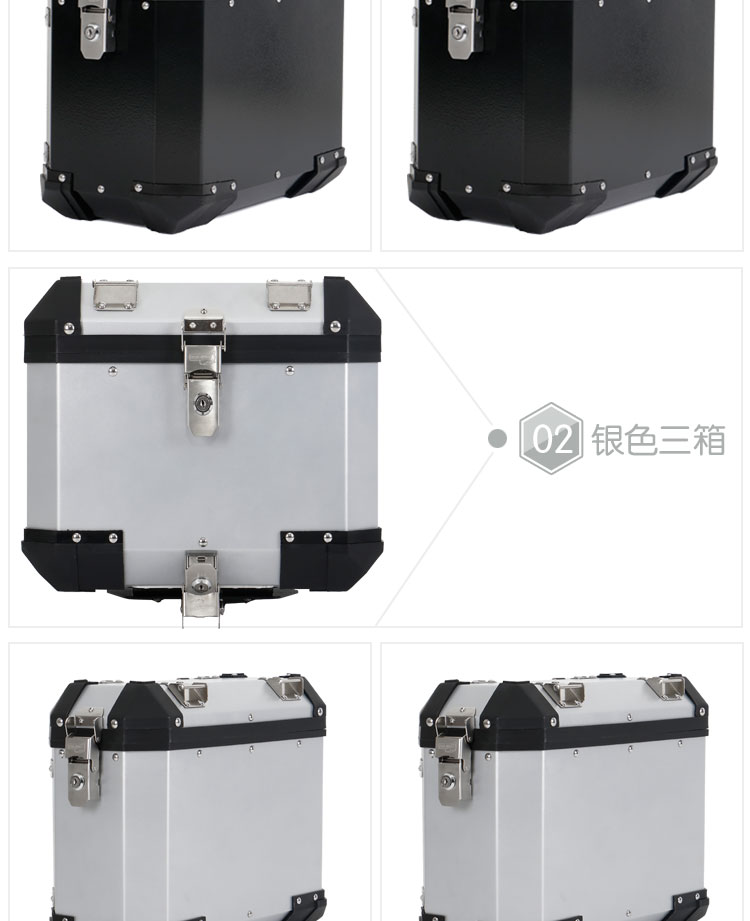 Sundiro Honda CBF190X nhôm bên hộp cá voi xanh xe máy đuôi hộp ba hộp sửa đổi hộp nhôm thân cây thùng đựng đồ gắn đuôi xe máy