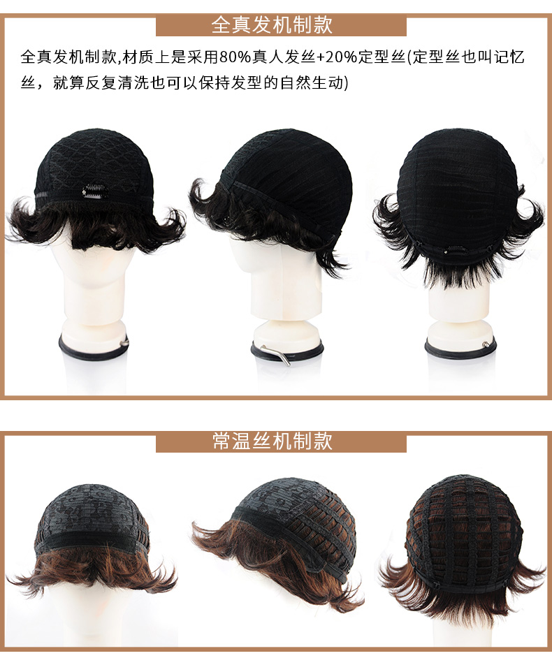 Perruque JUHANGWIGS     cheveux courts - Ref 2609813 Image 15