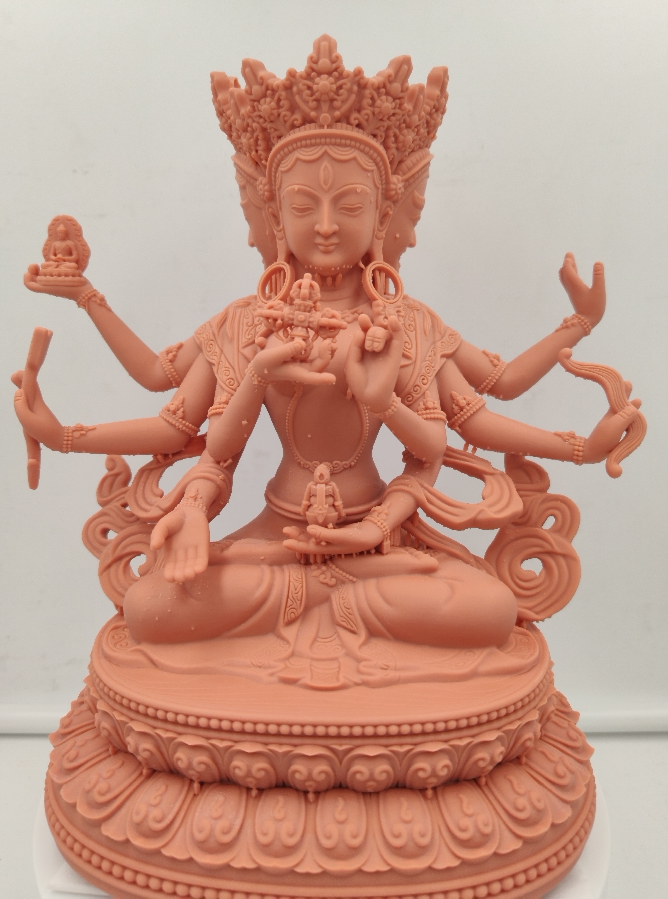 High-precision 3D printing red wax printing service professional printing high-precision model German red wax model printing