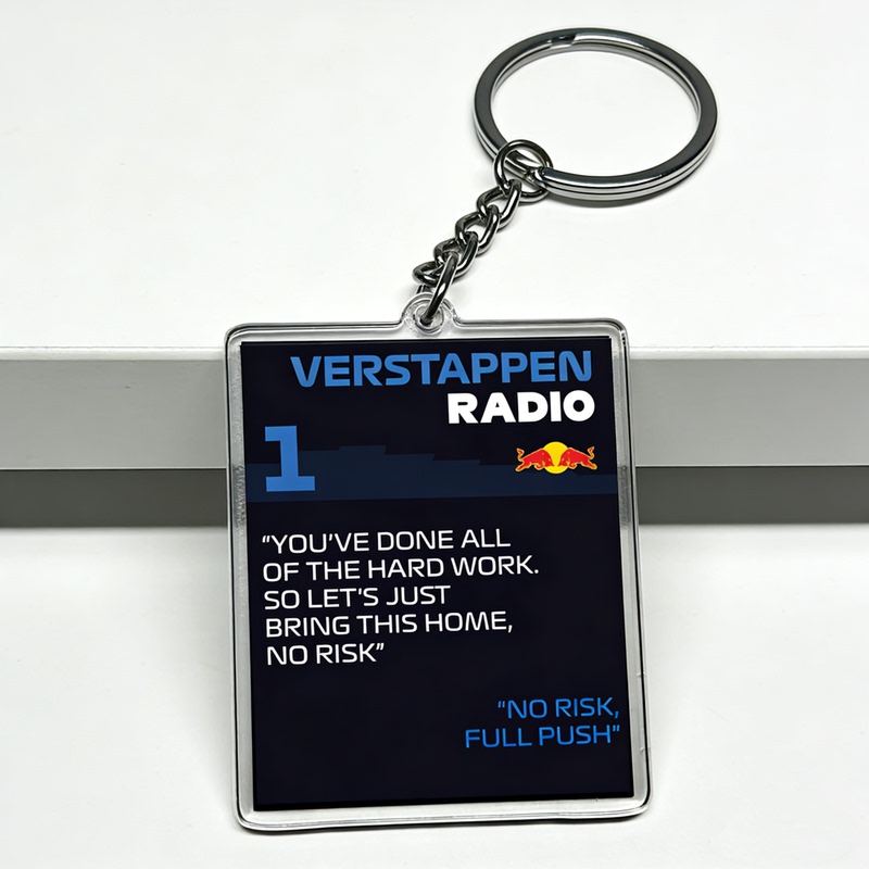F1 Keychain Team Voice Pendant Hamilton Leclerc Verstappen Norris Bag Charm