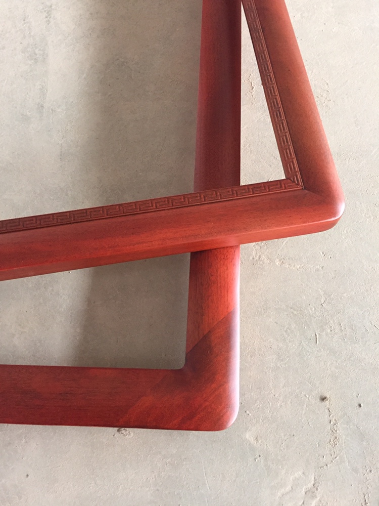 Tongwood solid wood round country painting frame of the back - grain frame
