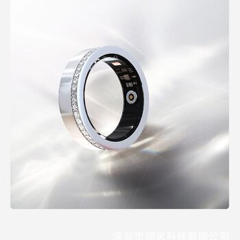 V8 cross-border diamond couple's ring ring simple stainless steel wedding ring smart ring heart rate blood oxygen sleep