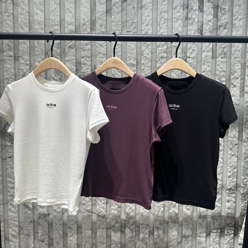 Mo2026 Genuine Summer Clothing New Multi-Color Basic Style Sun Protection Quick-Drying Round Neck Short-Sleeved T-Shirt for Women Mbf2Tee007
