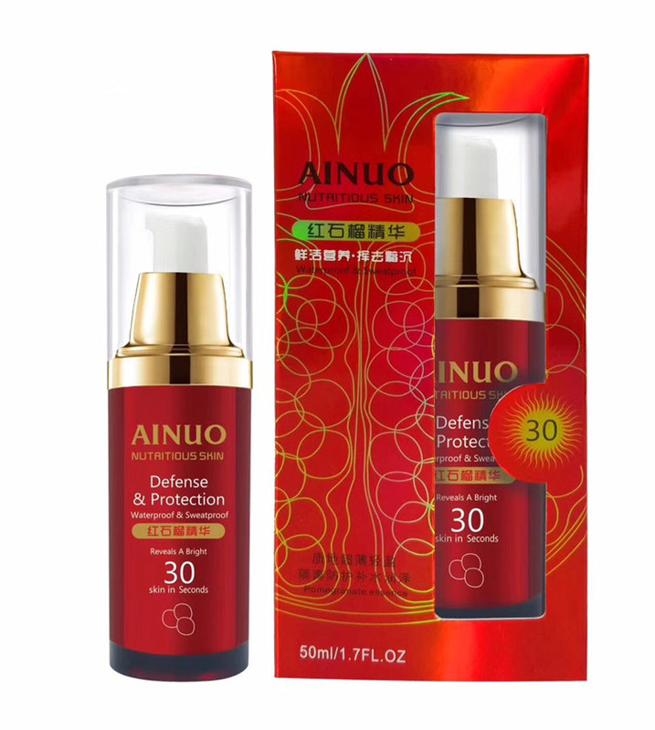 Aino Red Pomegranate Essence Day Isolation Sunscreen Protective Cream Moisturizing Concealer Anti-Uv Outdoor
