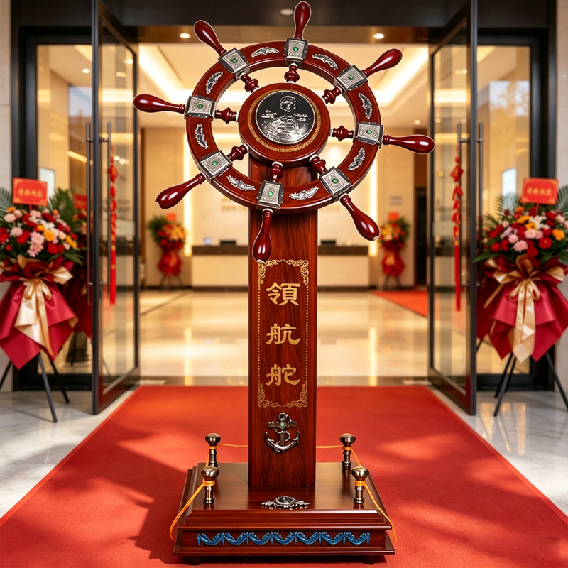 Pilot's Wheel Floor-Standing Ornament, Company Opening Gift, Office Decoration, Graduation Gift for Alma Mater Pilot's Wheel Floor-Standing Ornament, Company Opening Gift, Office Decoration, Graduation Gift for Alma Mater