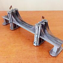 3D glue-free three-dimensional handmade puzzle all metal diy building assembly stainless steel model Brooklyn Bridge