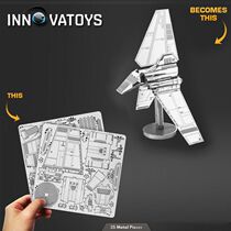Steel Demon 3D glue-free three-dimensional metal assembly stainless steel puzzle model planet battle Empire shuttle
