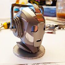 Steel magic Image 3D glue-free three-dimensional metal assembly stainless steel puzzle model integrated Miscellaneous Cyberman helmet