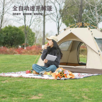 Fully Automatic Tent Outdoor Portable Folding Camping Supplies Sun Protection Rain Protection Field Camping Equipment Black Gum Tent