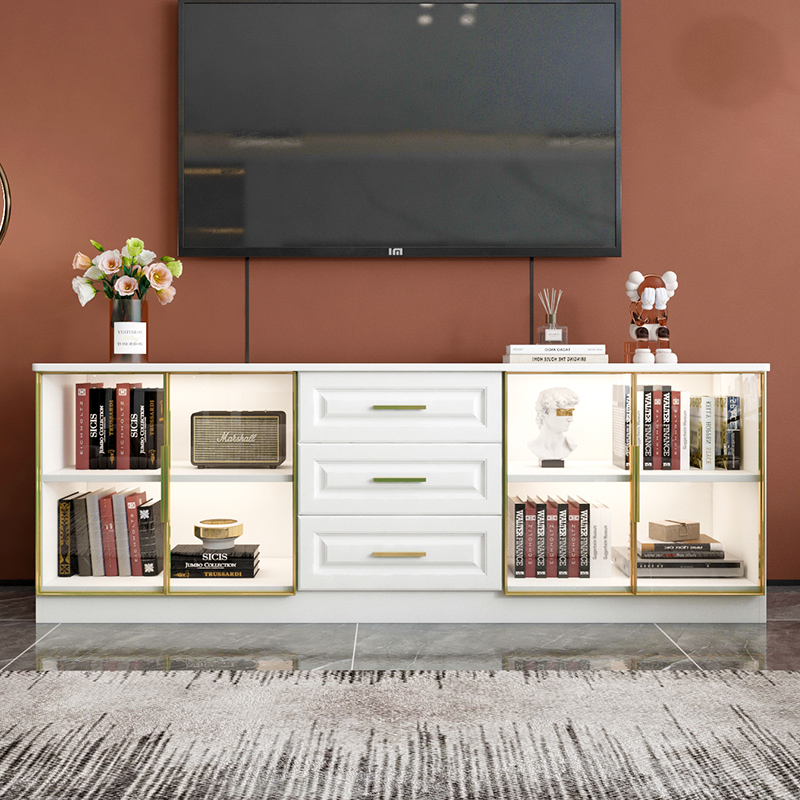 TV cabinet combined wall cabinet modern light luxury bedroom simple TV table houseTV cabinet cabinet high cabinet