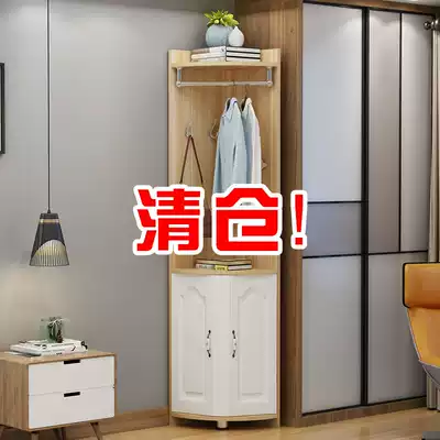 Corner coat rack living room corner shelf simple modern bedroom corner cabinet floor hanging hanger full length mirror