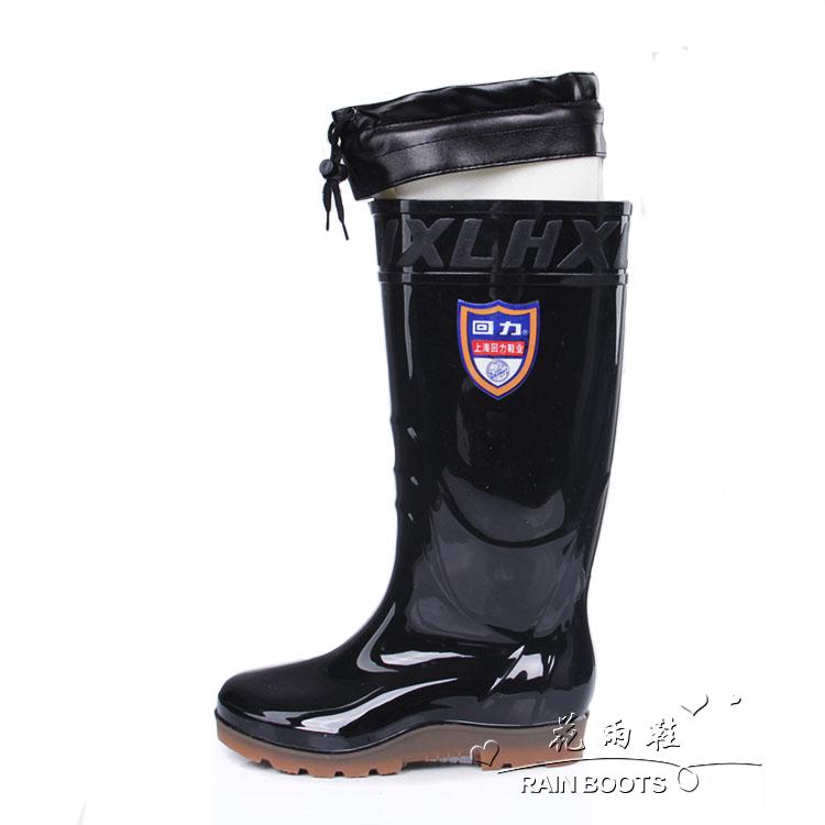 Mùa đông ấm áp mưa nam kéo ống cao cộng với nhung mưa ủng cộng với giày cao su cotton giày nước rửa xe giày không thấm nước giày câu cá ủng cao cổ