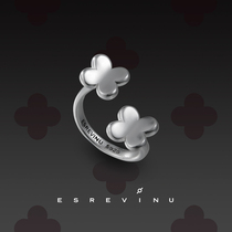 Universe Tick Solicitation Of Flowers Opening Ring Moon Light Color Garden Series 925 Silver Flowers Gift
