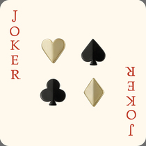 Cosmic markPlaying Cards original design Alice Solitaire S925 silver couple earrings