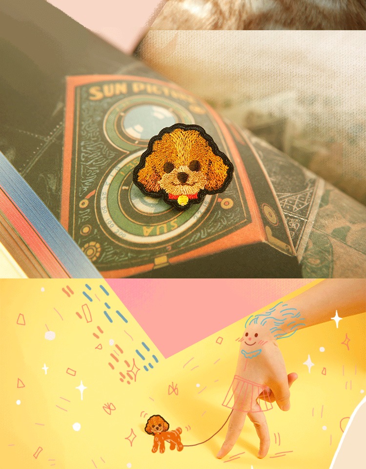 Dấu hiệu vũ trụ "Teddy" trâm thêu thiết kế ban đầu "Hãy để tôi ở lại với bạn" Huy hiệu Teddy cài áo đẹp
