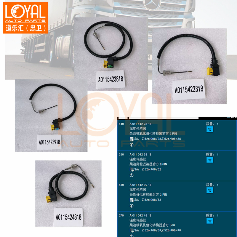 Exhaust Temperature Sensor Oxygen Sensor a 0115423818   A 0115422318   A 0115424818