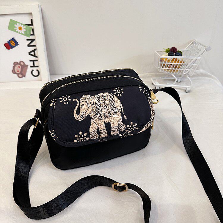 Canvas bag 2023 new female skinny bag bag Oxford cloth middle - aged mother bag nylon bag waterproof bag