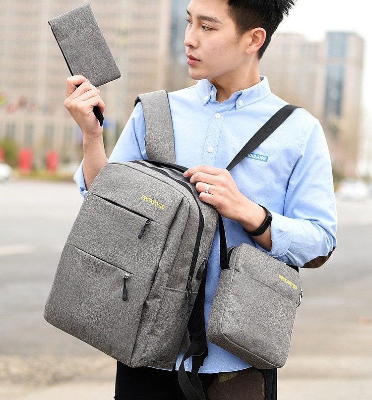 Nam Shoulder Bag Men là lớn dung lượng Student Bag Giải trí Kinh doanh máy tính Bag nữ Travel Travel Bag Backpack