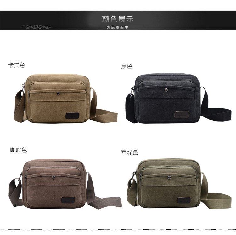 Túi xách nam Túi vải Hàn Quốc vai messenger Túi nam Túi nhiều lớp nhỏ Túi nam kinh doanh bình thường túi ngoài trời túi xách charles & keith