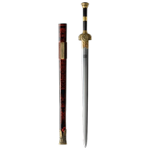 Longquan Sword Giant Que Sword Han Sword Works by Zhang Ye Sheng Large Lacquer Scabbard Eight-sided Pattern Steel Sword Unedged Flagship Store