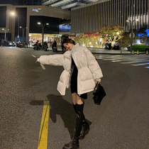 Jing Ye cotton-padded clothes female 2020 new winter thickened mid-length waist thin design sense niche bright cotton clothing