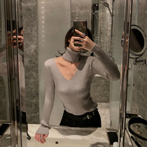 (1 piece 8-fold 2 pieces 7-fold 3 pieces 6 fold) Skinder and lean V neckline Knitted Undershirt Autumn winter hit bottom sweater