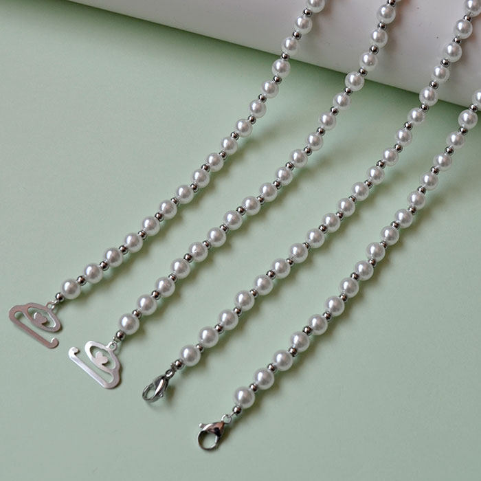 Универсальные бретели ручной работы, сменное нижнее белье из жемчуга, топ без лямок для невесты, открытые плечи 