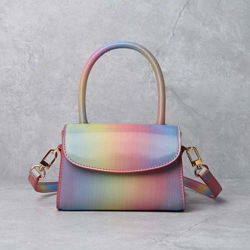Маленькая универсальная радужная сумка через плечо