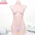 [撩 汉] Bộ bikini bằng vải ren vuông bằng vải ren dâu tây - Bikinis Bikinis