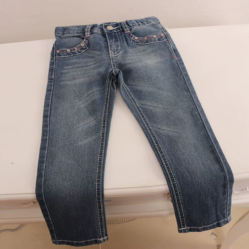 Осенние фуксиевые джинсы для детей, одежда, slim fit, европейский стиль