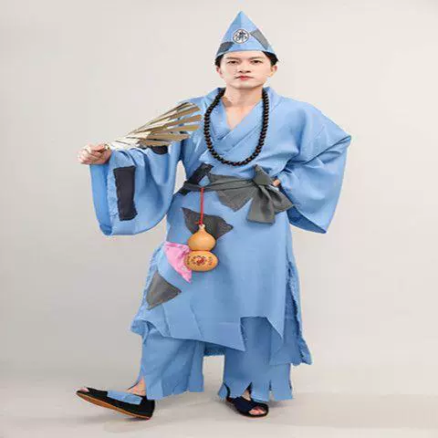 Trang phục cổ xưa Hanfu trang phục biểu diễn nam Jigong trang phục nam đầy đủ bộ người ăn xin người ăn xin ăn xin vải vụn đèn hồng ngoại cốc