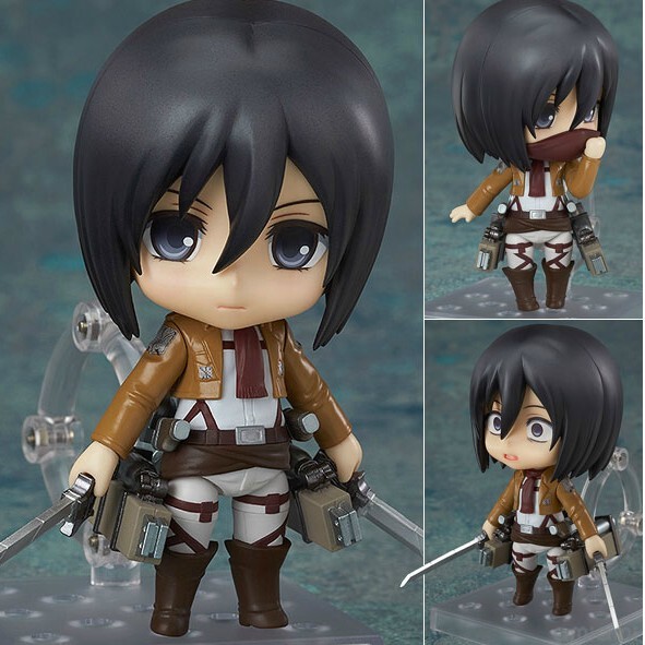 In-Stock Nendoroid Levi Ackerman Mikasa 365 # Q Version Face-Swappable Doll Figure