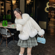 BOBO Temperament Name Yuan Fox Fur Straw Jacket Woman New Goose Down Liner Warm Coat 2023 Winter Short