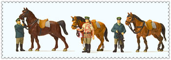 Jiu'an Railway Simulation Characters Miniature Man 1:87 PREISER 10583 German Mounted Police