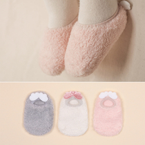 South Korea imported baby socks autumn and winter warm socks plush childrens boat Socks cute socks baby toddlers non-slip