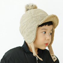 Korean baby hat autumn and winter childrens hat infant ear cap boy girl Lei Feng hat 1-2-3 years old
