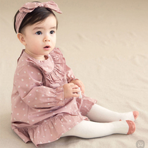 South Korea imported female baby pantyhose cotton spring and autumn thin female baby leggings