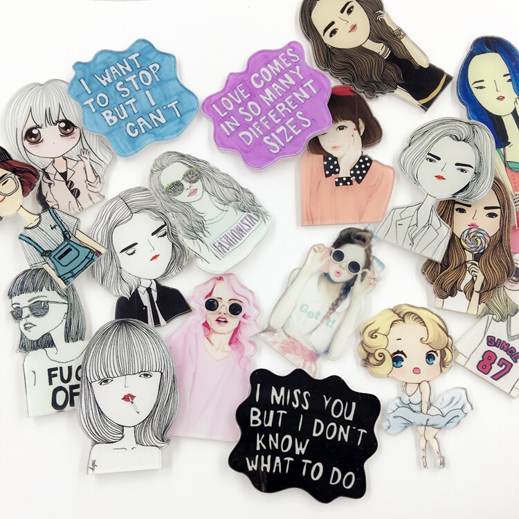 Broche femme en plexiglas - Ref 1176646 Image 5