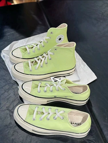 Converse 2024 Новый 1970 -х годов Apple Green Ti Green High и Low Canvas обувь A07428C A07431C