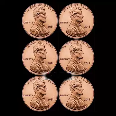 US 1 Cent Coin 6 pieces A set of random years