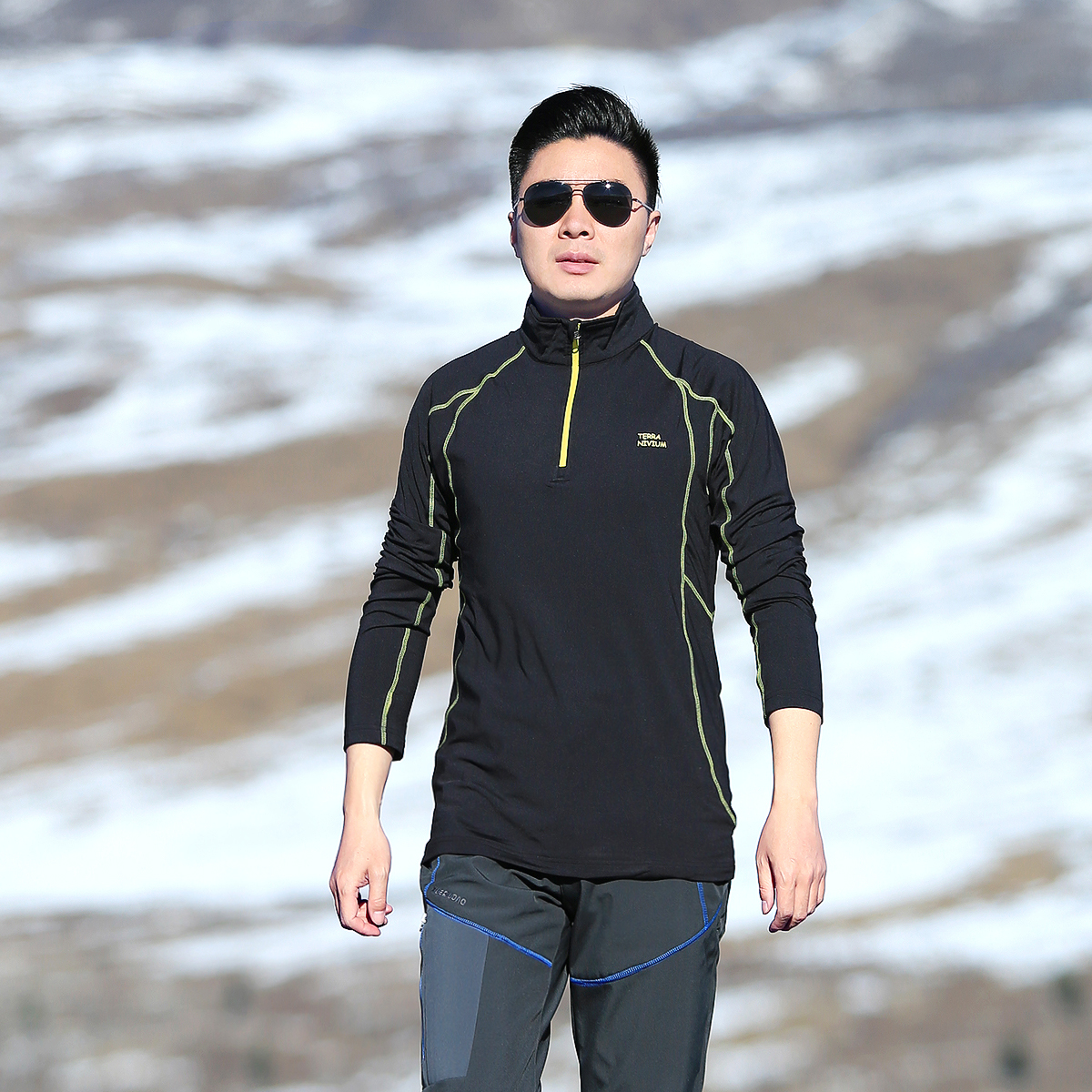 Xueku Island Autumn and Winter New Cabinet Men Lift Dry Dry Dry Dry Dry T - shirt Warm T - shirt