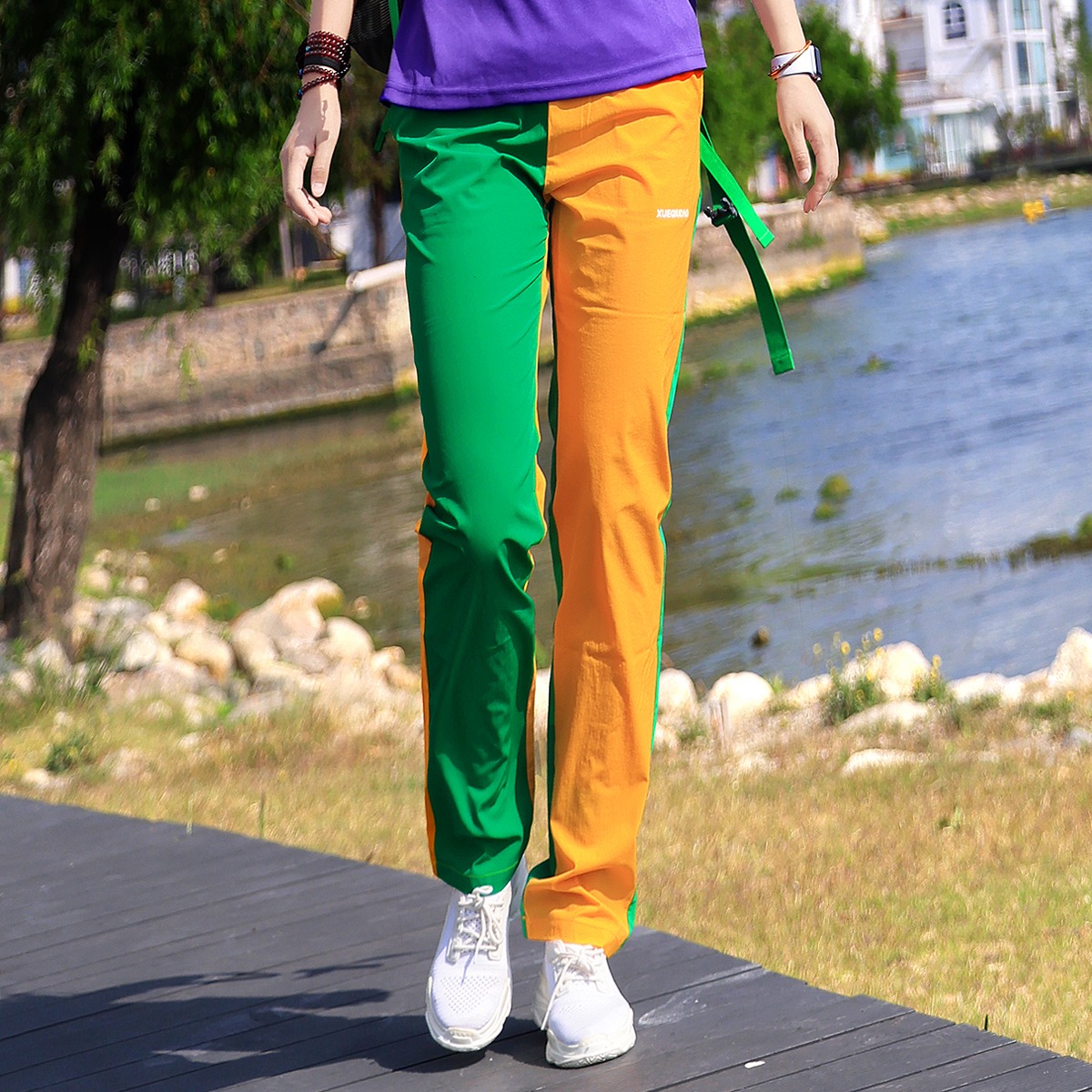 Xueqiu Island outdoor spring and summer new color matching leisure travel trousers breathable and comfortable mountaineering hiking quick-drying pants ladies