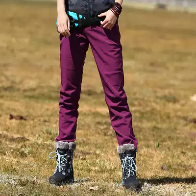 Snow Hill Island outdoor autumn and winter solid color soft shell pants slim slim sports running mountaineering hiking trousers