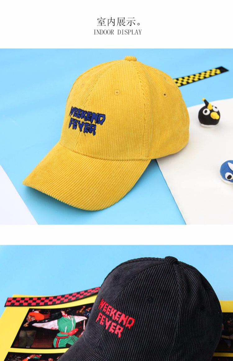 Snow Hill Island Ngoài trời Joker mới thêu Corduroy Bóng chày Mũ thể thao Casual Cap Sun Visor nón kết nam đẹp